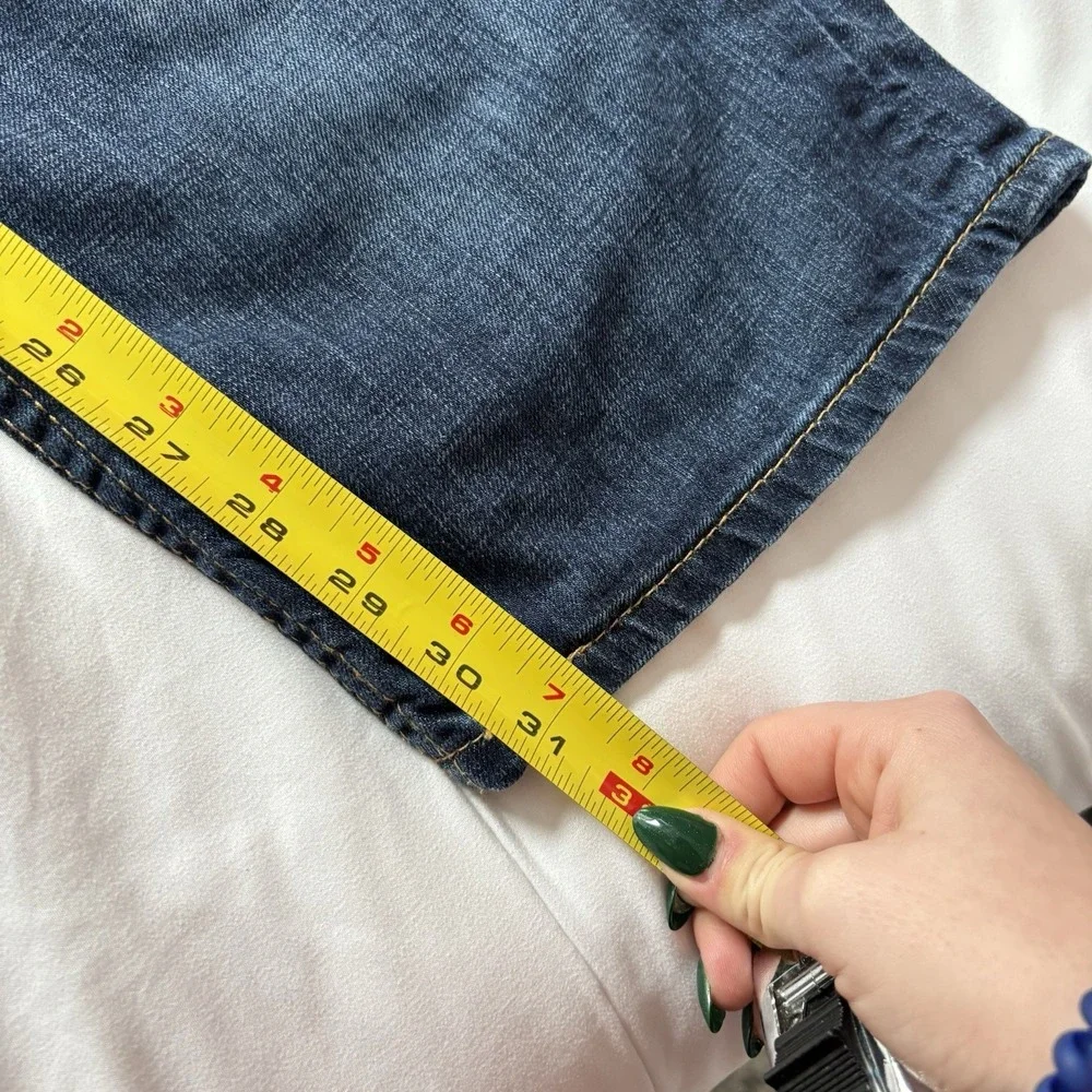 Levis 514‎ Straight Fit Jeans Stretch Dark Blue Mens 36x32 Grunge Punk Cotton